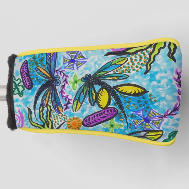 Dragonfly Fantasy  Golf Head Cover (Front)