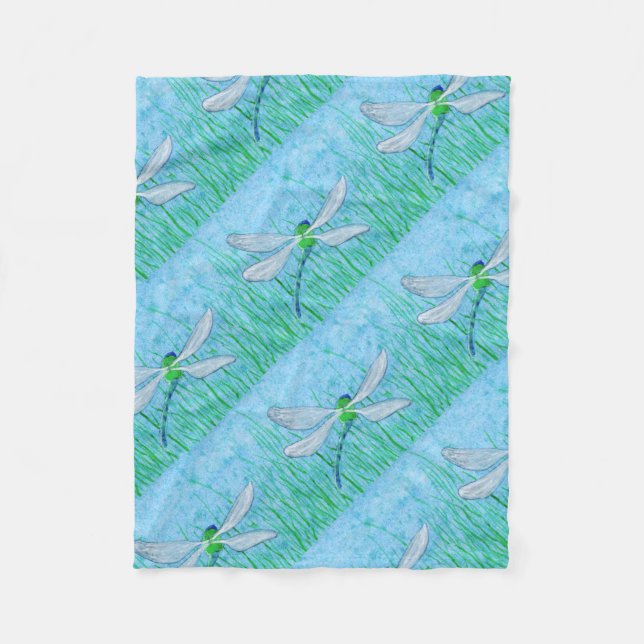 Dragonfly Fleece Blanket (Front)
