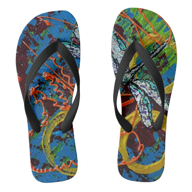 Dragonfly Flip Flops (Footbed)