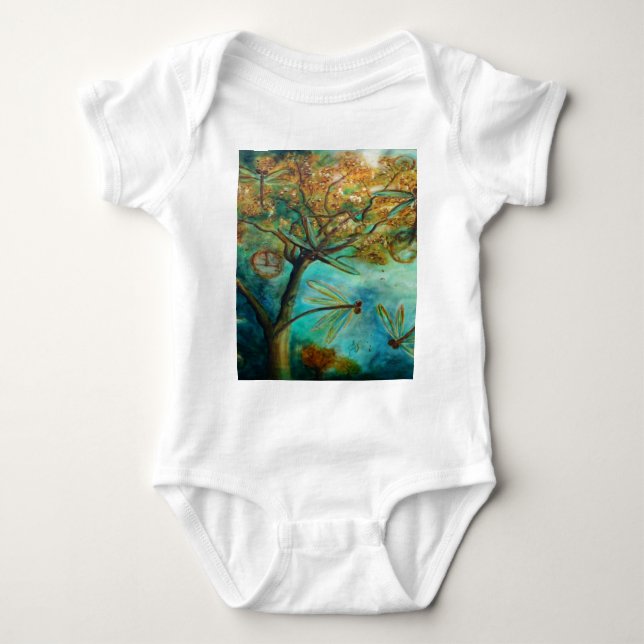Dragonfly Flirtation Baby Bodysuit (Front)