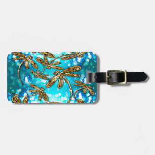 Dragonfly Flit Bubbles Luggage Tag