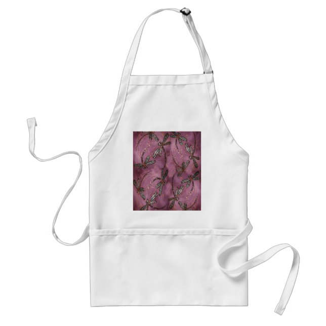 Dragonfly Flit Dusky Rose Standard Apron (Front)