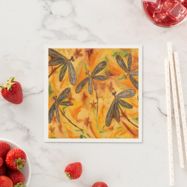 Dragonfly Flit Warm Breeze Napkin (Insitu)