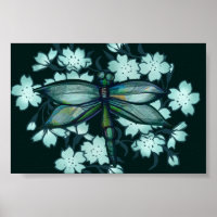 Dragonfly Floral Art dragonflies flower art floral