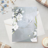 Dragonfly Floral Sweet 16 Dusty Blue ID1310