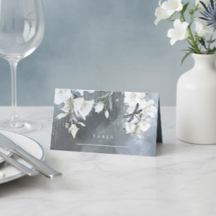 Dragonfly Floral Sweet 16 Dusty Blue ID1310 Place Card