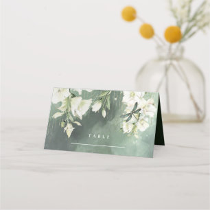 Dragonfly Floral Sweet 16 Sage Green ID1310 Place Card