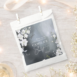 Dragonfly Floral Sweet 16 Thank You Blue ID1310 Favour Bags