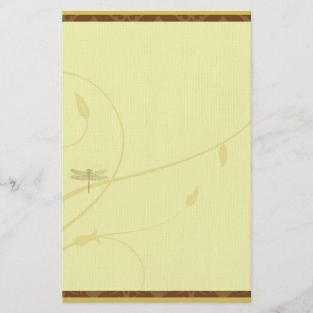 Dragonfly Flourish Stationary Stationery (Front)