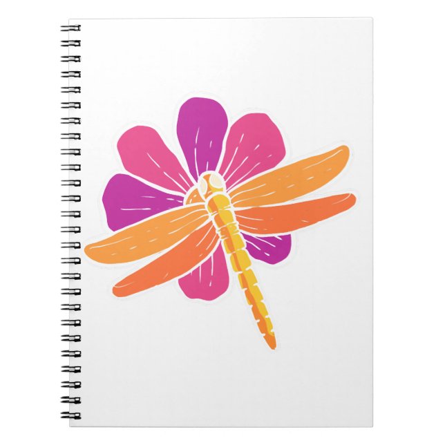 Dragonfly Flower Botanist Gift Notebook (Front)
