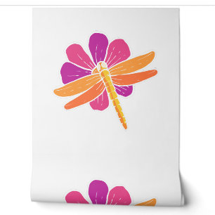 Dragonfly Flower Botanist Gift Wallpaper