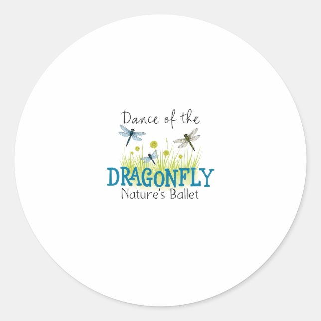 Dragonfly Flying Insect Lover Entomology Dragonfli Classic Round Sticker (Front)