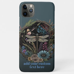 Dragonfly Flying Wildflower Cottagecore  Custom Case-Mate iPhone Case
