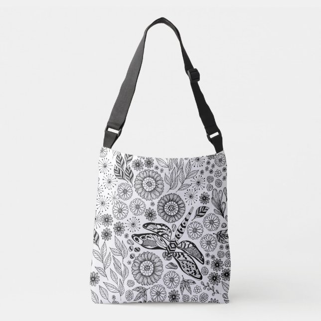 Dragonfly garden crossbody bag (Front)