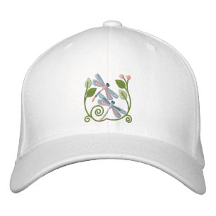Dragonfly Garden Embroidered Hat