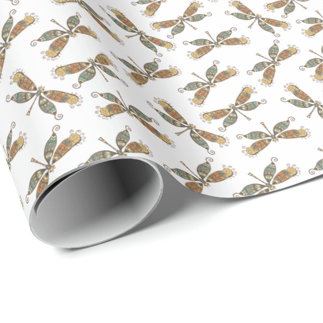 Dragonfly Gift Wrapping Paper (Roll Corner)