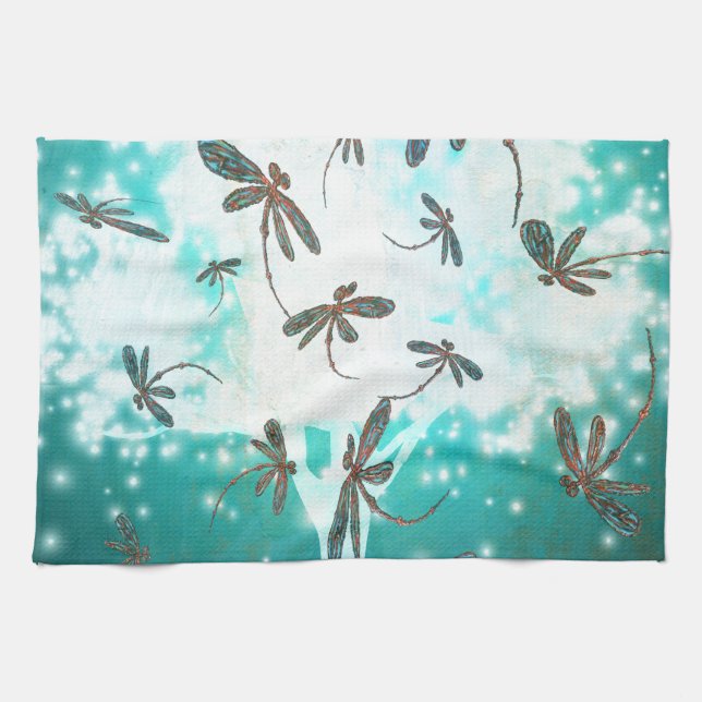 Dragonfly Glow Tree Tea Towel (Horizontal)