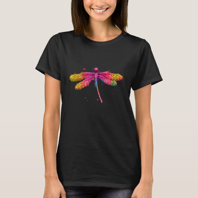 Dragonfly Graphic Casual Coloured T-Shirt (Front)