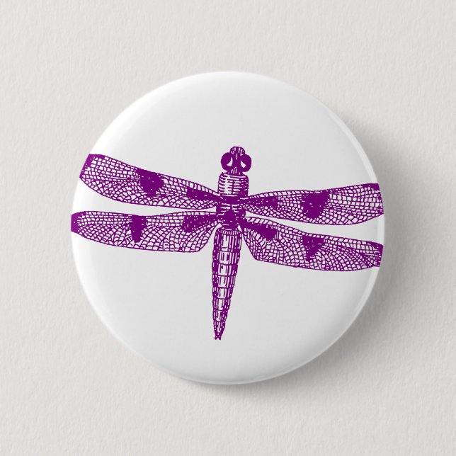 Dragonfly Graphic Round 6 Cm Round Badge (Front)
