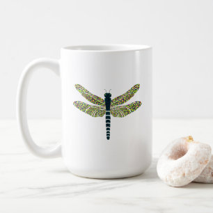 Dragonfly & Gratitude Mandala Sun Flower Mug