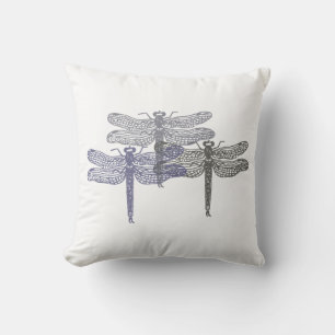 Dragonfly Greys Pillow