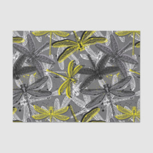  dragonfly hand drawn stylised seamless pattern  tissue paper