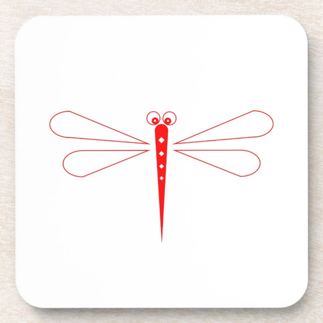 Dragonfly - Hard Plastic coasters - set of 6 (Front)