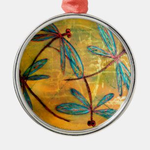 Dragonfly Haze Metal Tree Decoration