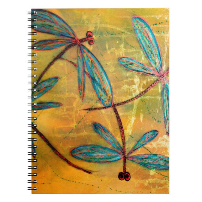 Dragonfly Haze Spiral Notebook (Front)