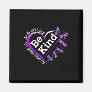 Dragonfly Heart Be Kind Purple Overdose Awareness Magnet