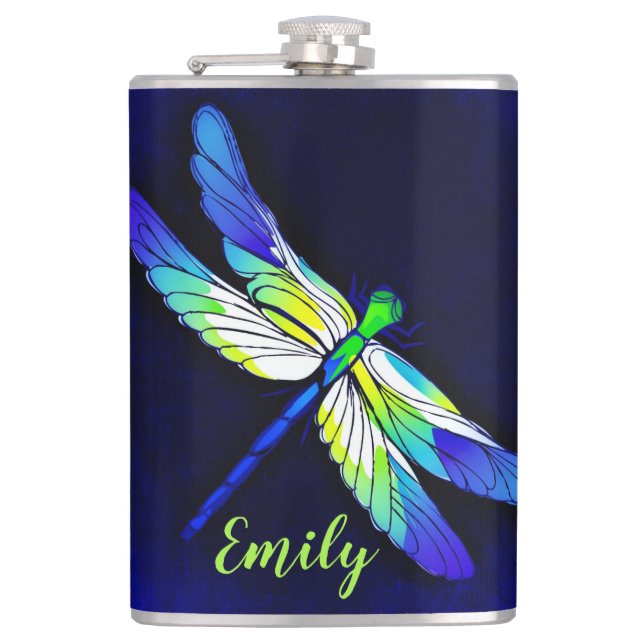Dragonfly Hip Flask (Front)