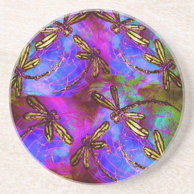 Dragonfly Hippy Flit Coaster (Front)