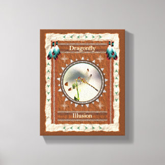 Dragonfly illusion Energy Canvas Print