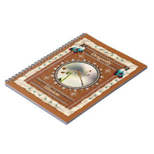 Dragonfly illusion Energy Spiral Notebook