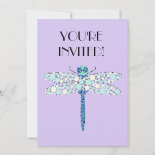 Dragonfly In Dots Invitation