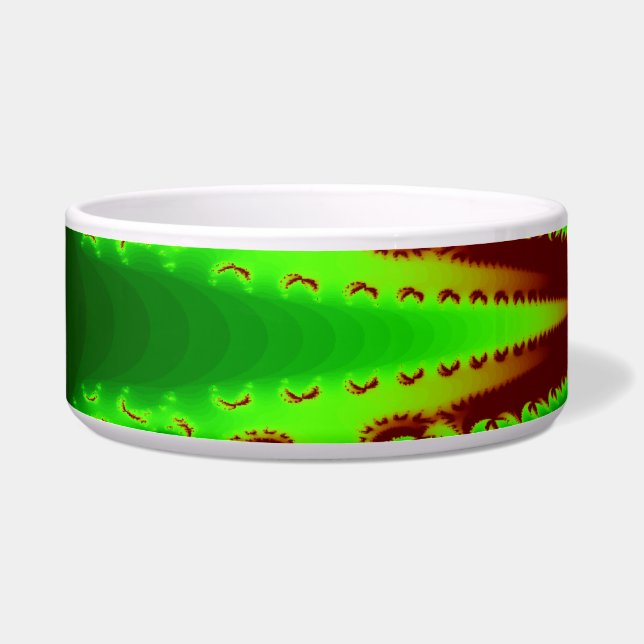 Dragonfly in Flames Dog Bowl (Left)