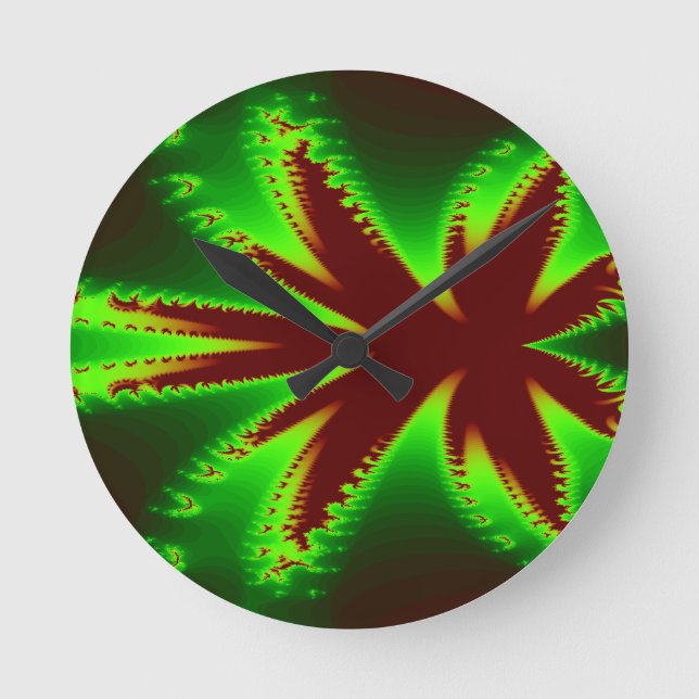 Dragonfly in Flames Wall Clock (Front)