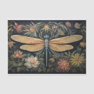 Dragonfly in Florals 5 Decoupage Paper