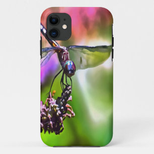 Dragonfly In Green and Blue Realistic Painting iPhone 11 Case