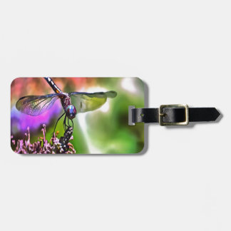 Dragonfly In Green and Blue Realistic Painting Luggage Tag