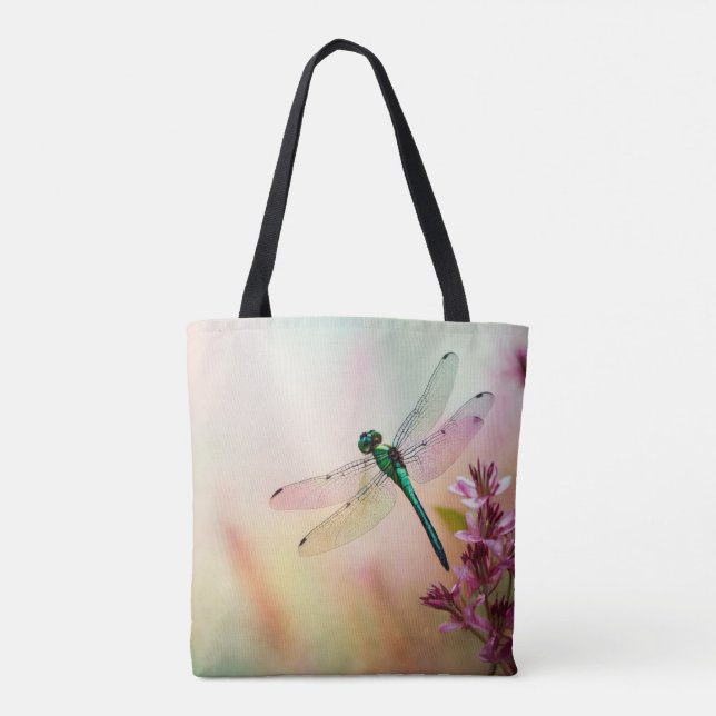 dragonfly in spring tote bag (Back)