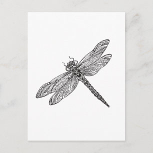 Dragonfly In Style Postcard