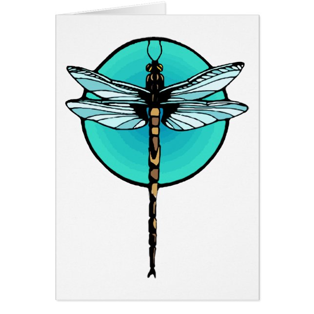 Dragonfly in Turquoise Circle (Front)