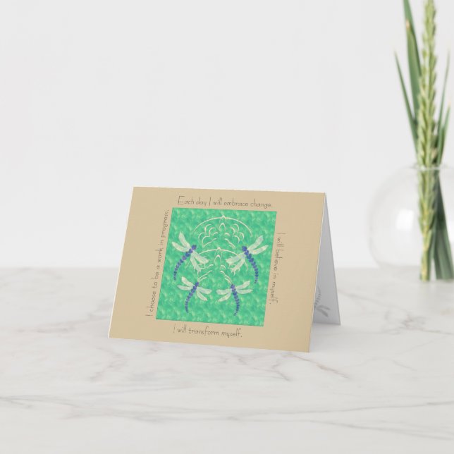 Dragonfly | Inspirational Blank Note Card (Front)