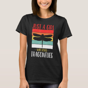 Dragonfly Just A Girl Who Loves Dragonflies Retro T-Shirt