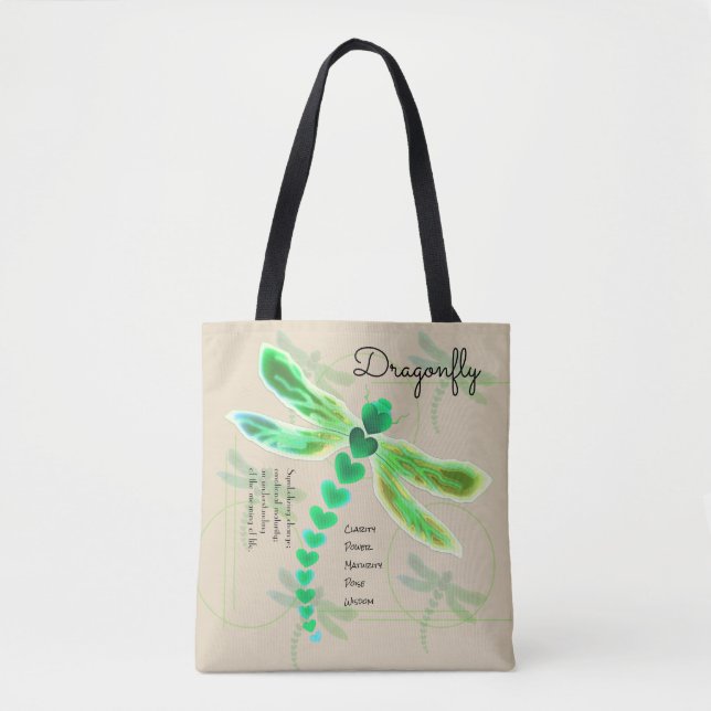 Dragonfly | Khaki Tote Bag (Front)