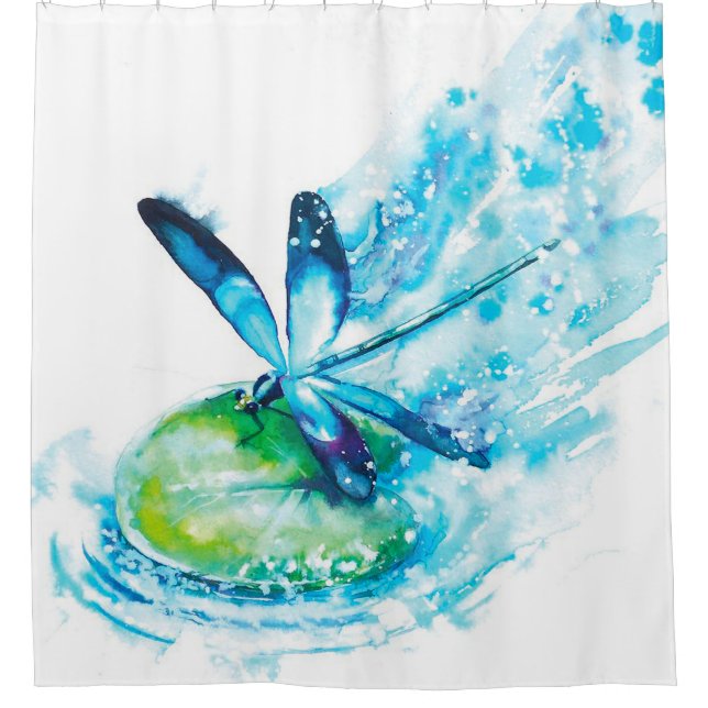 Dragonfly Landing Gift | Cute Gift For Mother Day  Shower Curtain (Front)