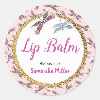 Dragonfly Lip Balm Paper Product Sticker | Label