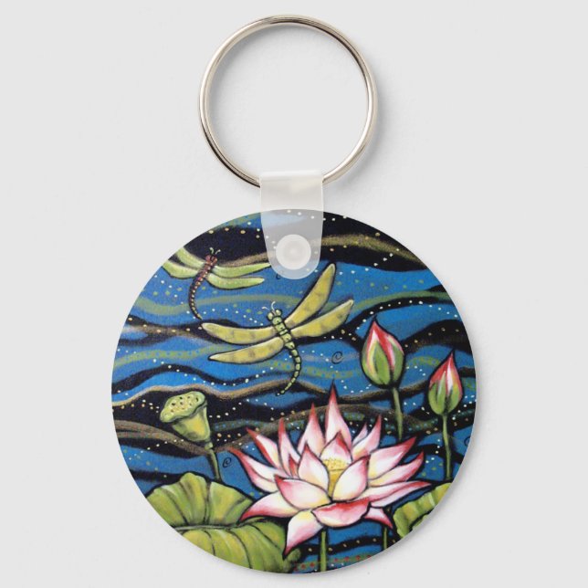 DRAGONFLY LOTUS KEY RING (Front)
