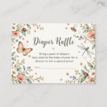 Dragonfly Love Bug Baby Shower Diaper Raffle